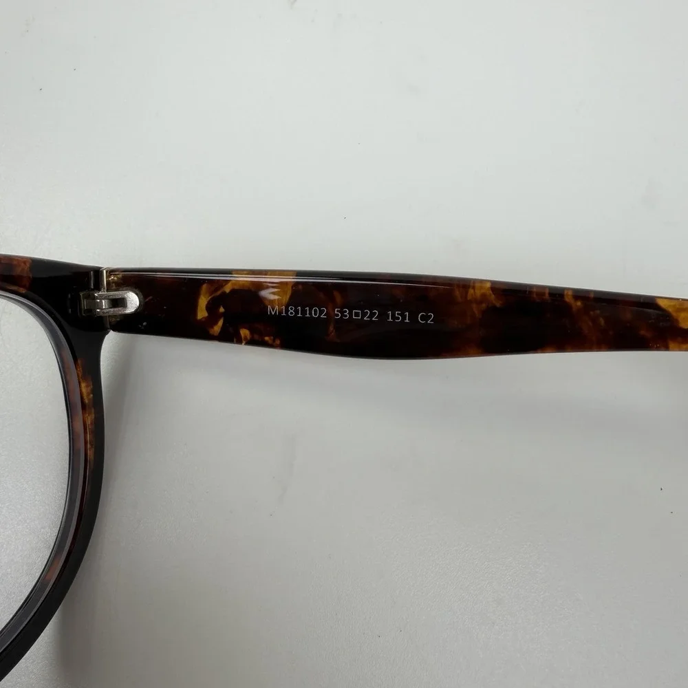 Firmoo M181102 Tortoise Brown Round Eyeglasses Gold Bridge TR Frame 53-22-151
